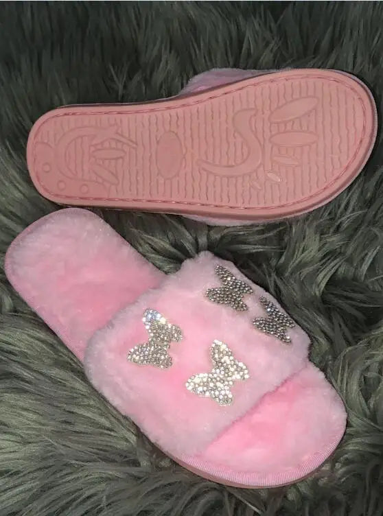 Butterfly Bliss Plush Slides