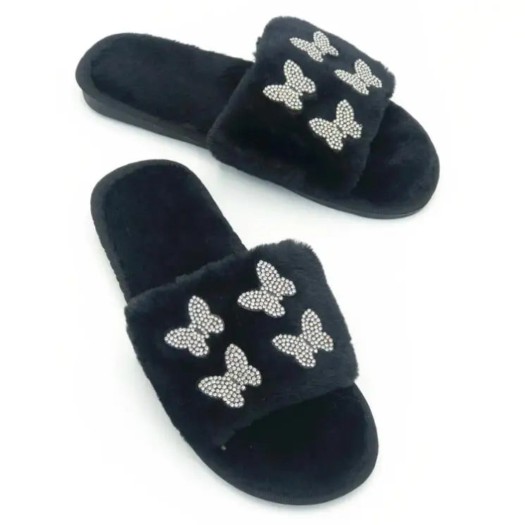Butterfly Bliss Plush Slides