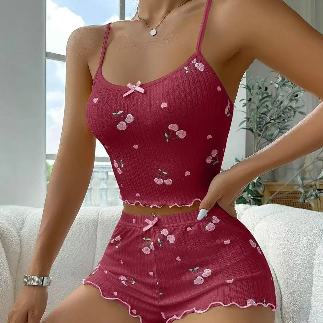 Cherry Kiss PJ Set